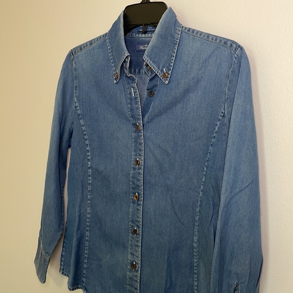 Façonnable brushed denim shirt Sz S - Picture 2 of 6
